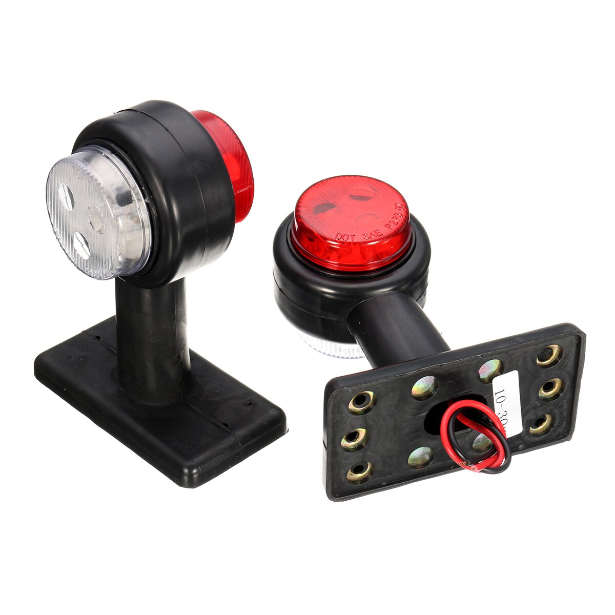 2 stk 12v 24v led lastbil sidemarkeringslys trailer campingvogn dobbelt sidelys frigangslys advarselslampe signal bus båd camper