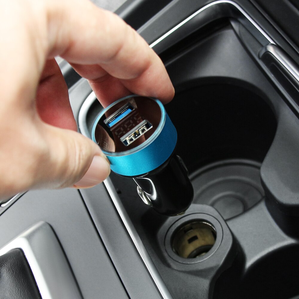 Car Charger 5V 3.1A With LED Display Universal Dual Usb for Alfa Romeo alfa romeo 159 147 for saab 93 95 9000 peugeot 206 307