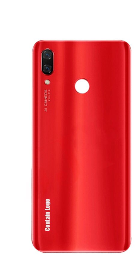 Funda trasera para Huawei Nova 3, carcasa de batería, reemplazo: Red With Lens