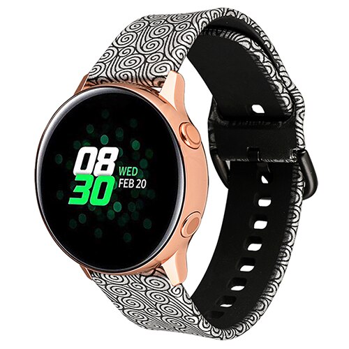 Watch Band Per Garmin Forerunner 245/645 Silicone Flora Cinghia Per Garmin Vivoactive 3 Correa Per Samsung Gear Sport 20 millimetri: Propitious cloud / L