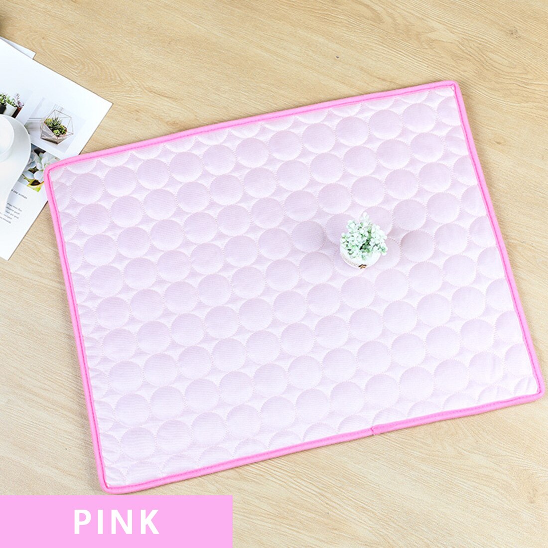 Dog Mat Cooling Summer Pad Mat For Dogs Cat Blanket Sofa Breathable Pet Dog Bed Summer Washable for Cat/ Dog/ Puppies/ Kittens: Pink / M  62x50cm