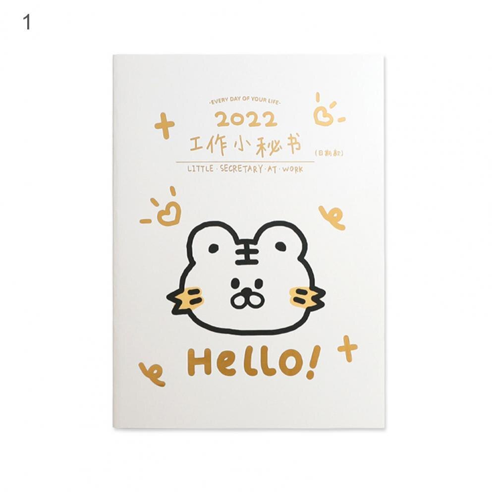 Agenda Planner Hechtdraad 2022 Planner Papier Opvallende Creatieve Wekelijkse Maandelijkse 2022 Jaar Kalender Boek: 1