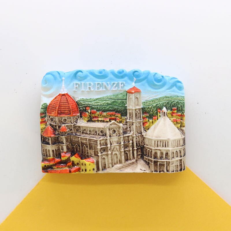 Magneet Bali Oostenrijk Italië Vs Souvenir Vierkante Kleurrijke Decoratie Magnetische Sticker Stad Gebouw Kunst Ambachten Hars: Italy