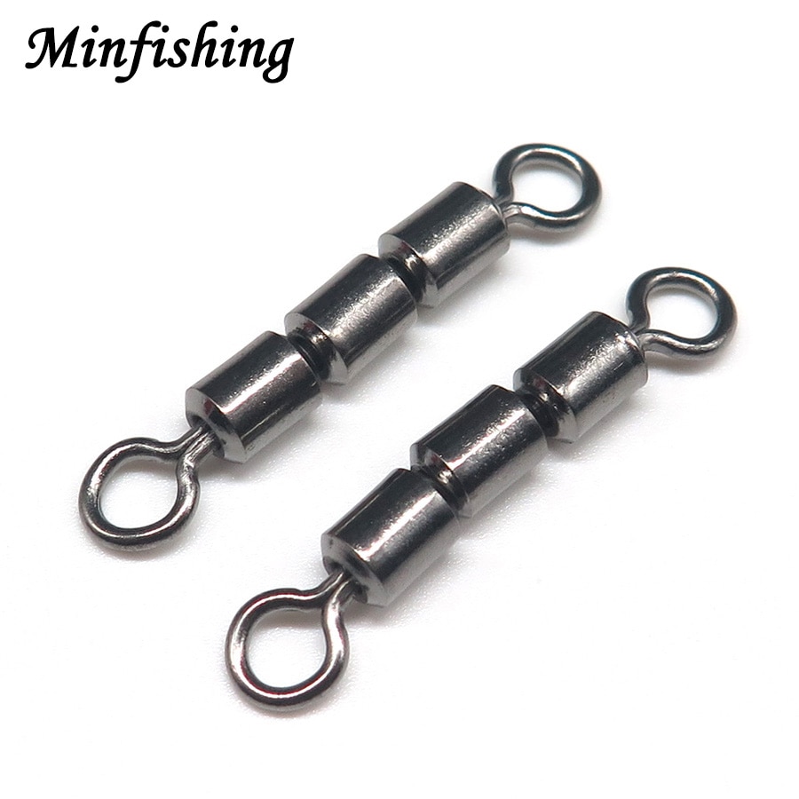 25 pcs Rolling Swivel MS 3 Joint Ball Bearing Fishing Swivel Snap Fishing Tackle Fishing Hook Connector