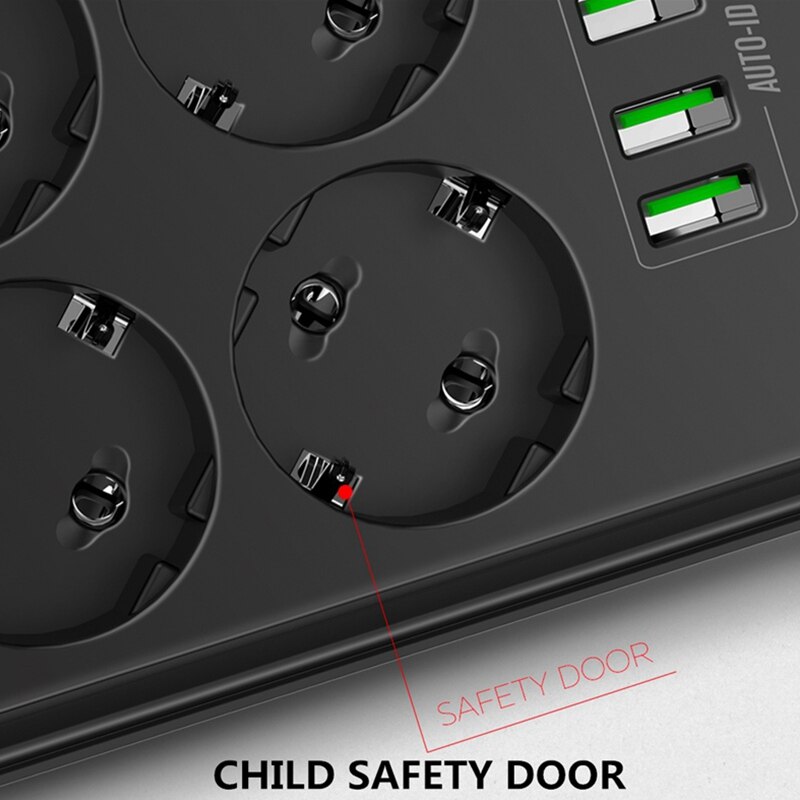 Ldnio 4 usb telefonlader flere stikkontakter 6 eu stikkontakter lader til hjem/restaurant som lader mobiltelefon