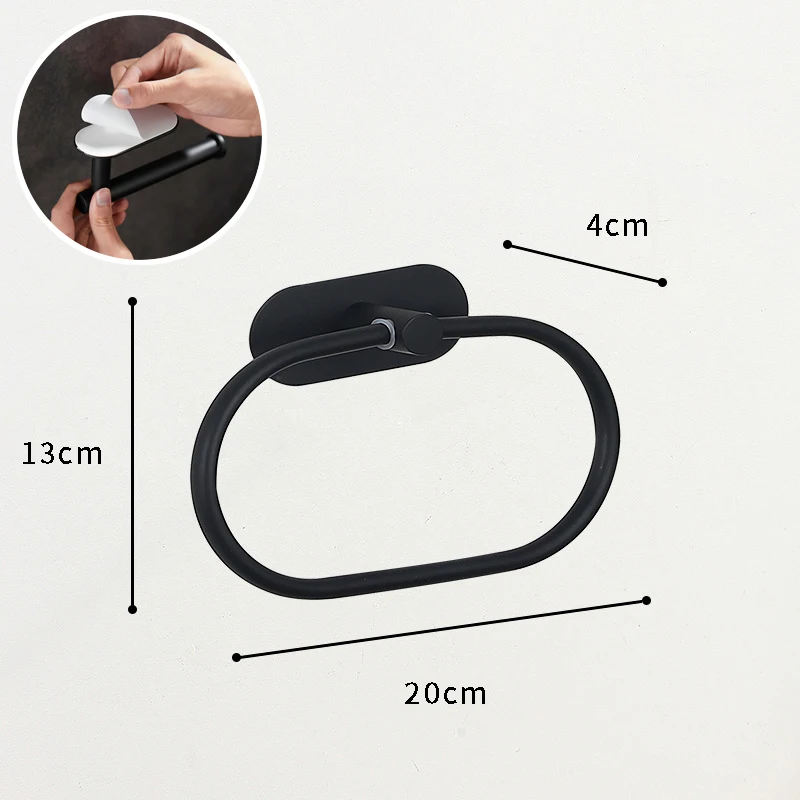 Wall Mount Toilet Towel Paper Holder Adhesive Black Silver Kitchen Roll Paper Stand Hanging Napkin Rack Bathroom Accessories WC: green