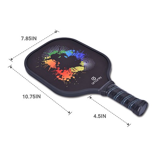 Pickleball Paddle Graphite Pickleball Racket Honeycomb Composite Core Set Ultra Cushion Grip Low Profile Edge Bundle Graphite