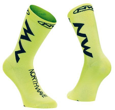 Competition Bicycle Socks Sports Compression Cycling Socks Men Calcetines Ciclismo: 4se green