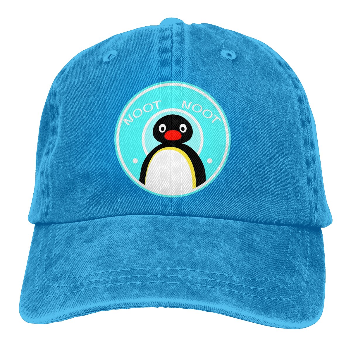 Pinguïn Baseball Cap Mannen Noot Noot Grappige Pinguïn Humor Kawaii Caps Kleuren Vrouwen Zomer Snapback Caps: Blauw