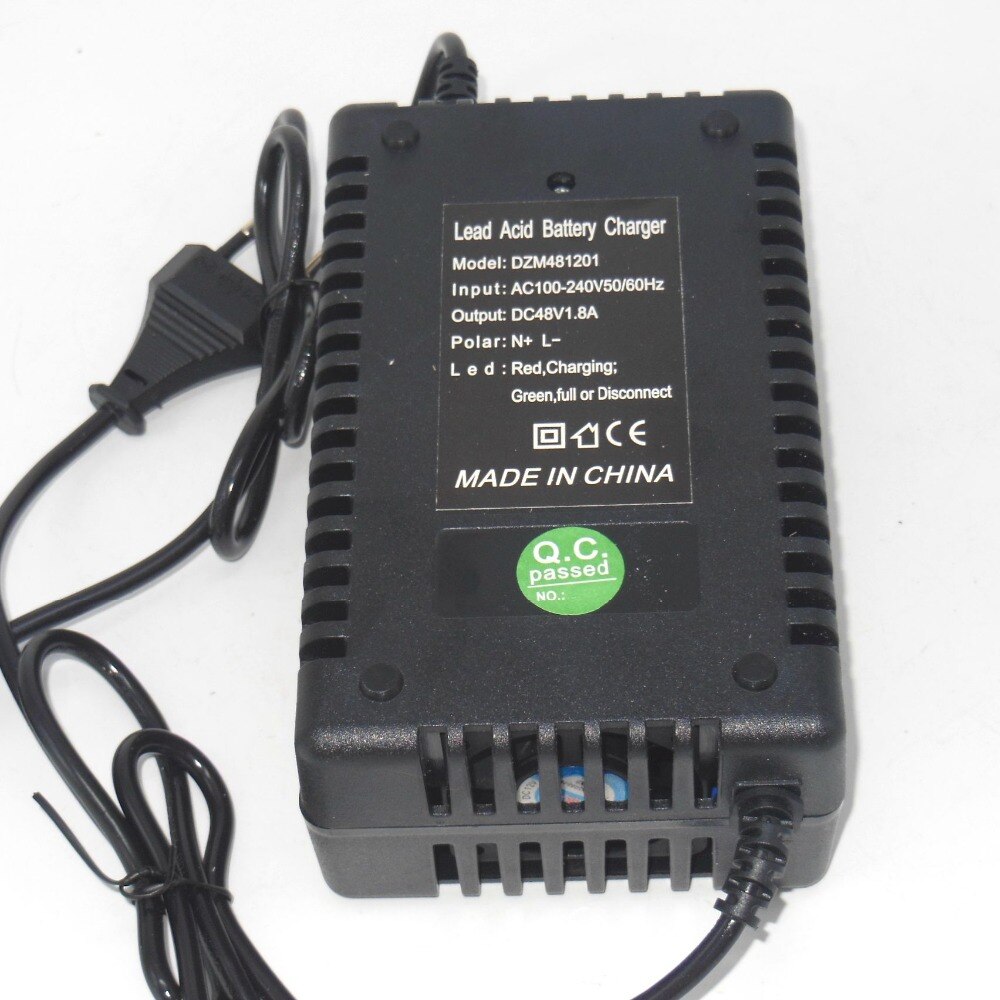 48VDC 12Ah 1.8A Loodaccu Lader/E-Bike charger/E-scooter lader