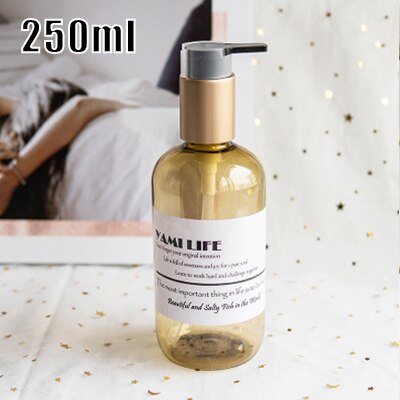 Savon distributeur bouteille désinfectant pour les mains bouteille cosmétiques shampooing corps lavage Lotion bouteille en plein air voyage outils 250ML: yami life