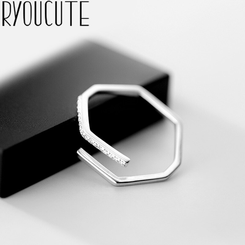 Persönlichkeit Boho Hexagon Kristall Ringe für Frauen Schmuck Große Antike Ringe Mädchen Weihnachten Anillos