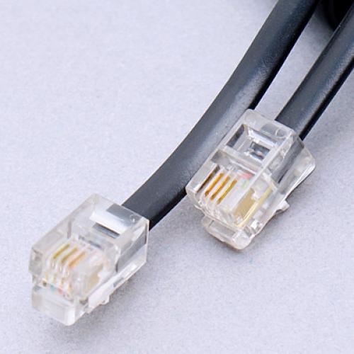6.5ft Male RJ11 to RJ11 Telephone Handset Extension Coil Cable Cord Line Wire Lead Telephone Extension Cord Line Cable Black