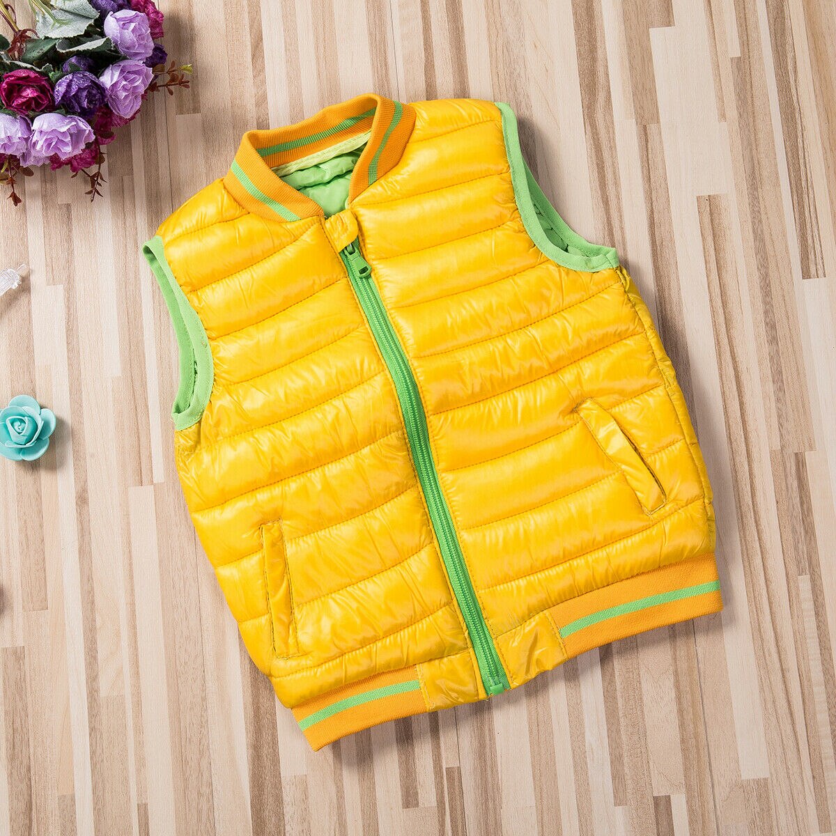 Babyvest vester låve baby takrenne jenter Vest Vest varm ermeløs jakke frakk vinter varm fast snødrakt 2-7t