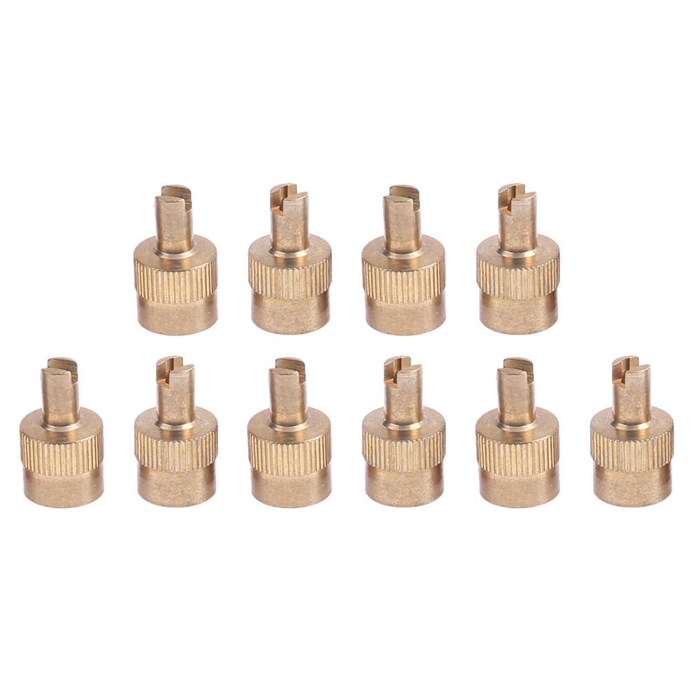 10pcs Coppe Slotted Head Valve Stem Caps for Car Motorcycle Schrader Valve Wheel Tyre Tire Valvol Lid Dust Cover