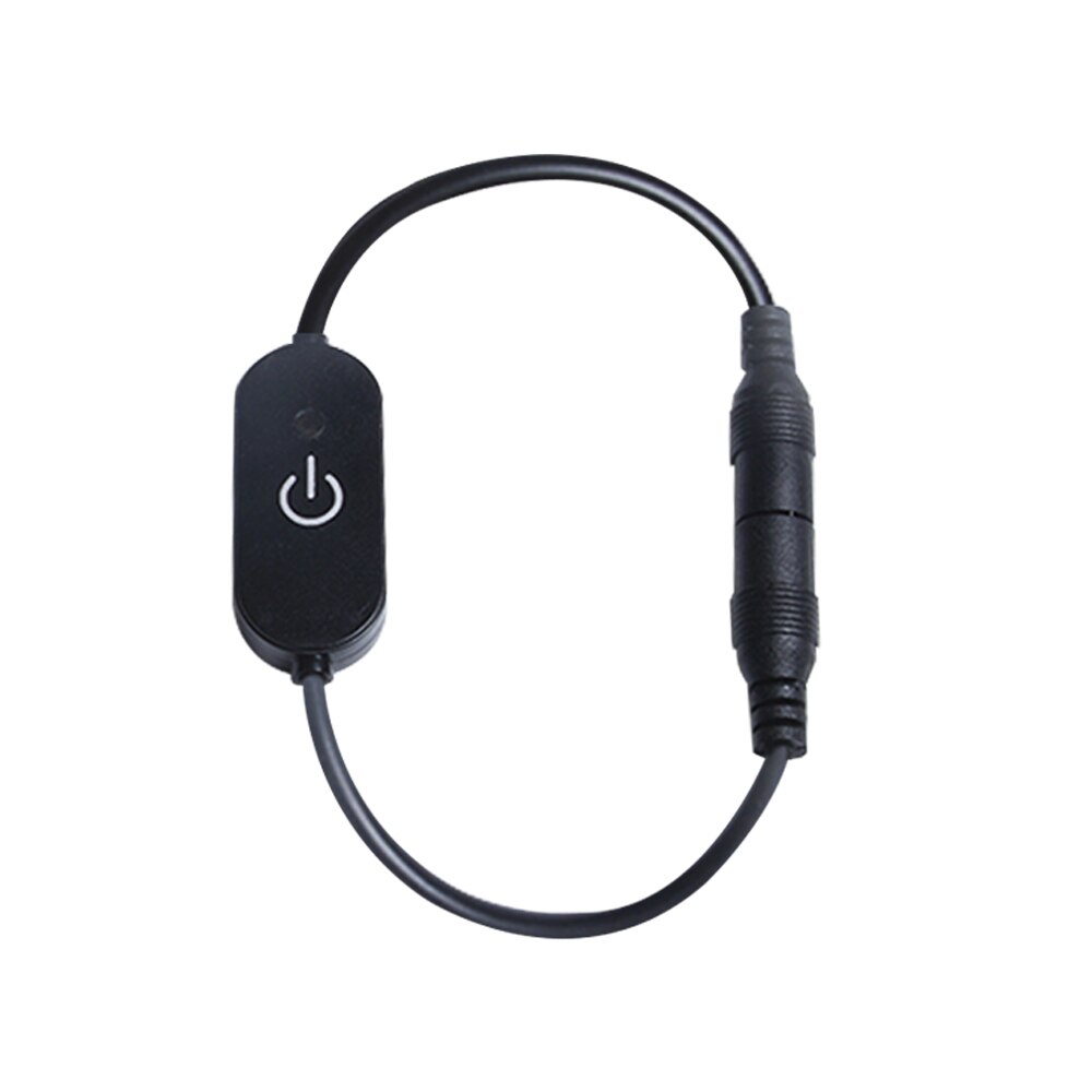 Regulador de voltaje de CC con Interruptor táctil, regulador de intensidad LED de 3A para lámpara de tira LED de 12V-24V en Color blanco y negro: Black