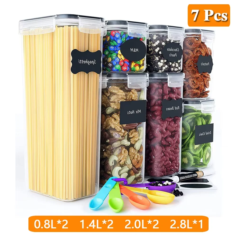 Steelware Central Keuken Canister Set van 3 Suiker Koffie Thee met deksels Voedsel Opslag, Zwart
