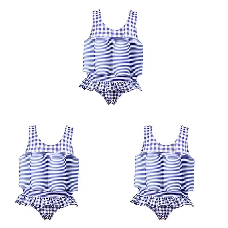 Traje de baño flotante con palos de flotabilidad desmontable flotante traje de baño de entrenamiento traje de baño infantil para niñas