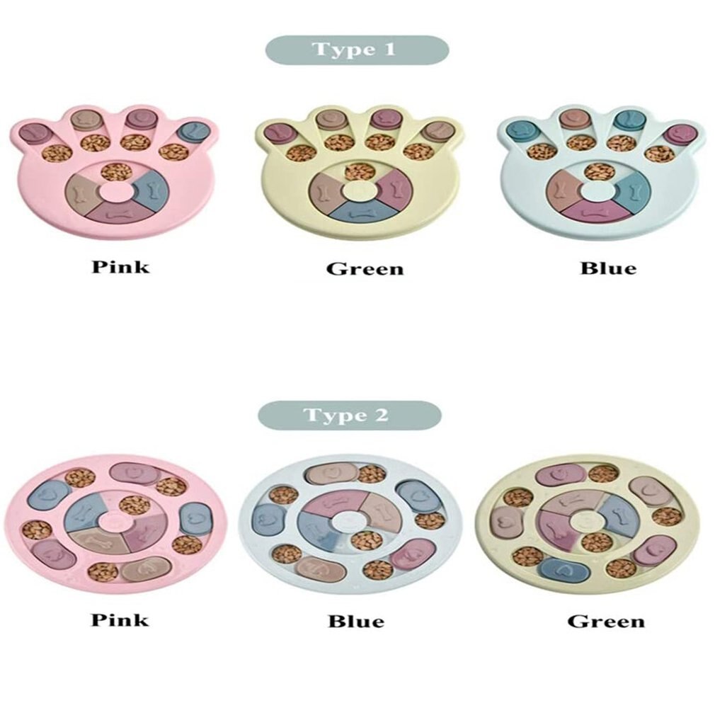 Interactive Dog Puppy Slow Feeder Bowl Nontoxic Dog Food Dispenser Fun IQ Training Educational Game Slow Feed Bowl