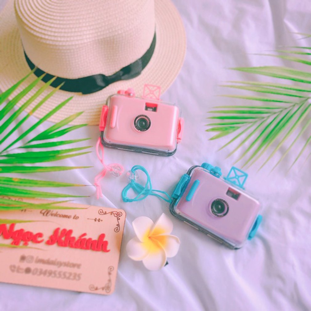 Reusable Waterproof Camera Cute Film Camera Underwater Diving Retro Camera Double Button