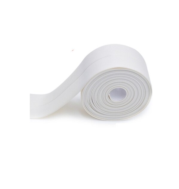Band Caulk Streifen PVC Selbst Klebstoff Abdichten Abdichtung Band Küche Spüle Toilette Schlecht Dusche Ausrügestochen Badewanne Rosa Grau Klar: Weiß 3.8CMX3.2M