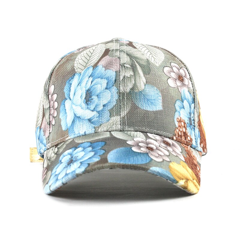 [flb] baseball cap blomster bomuld cap snapback hatte til mænd kvinder kasketter casquette hatte blomster broderi cap knogle  f186