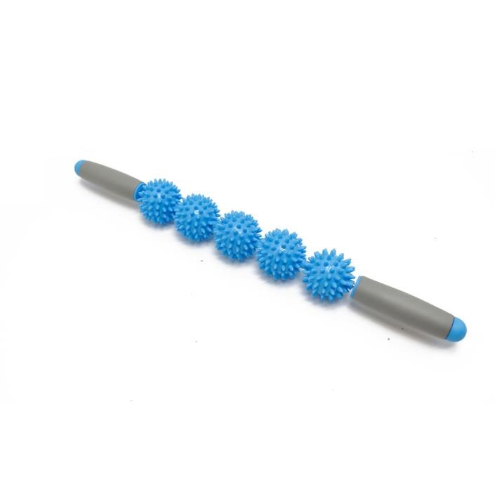 Yoga Hedgehog Ball Massage Stick To Relax The Fascia Muscles, Used To Massage The Legs, Back, Neck, Various Parts Of The Body.: Blue