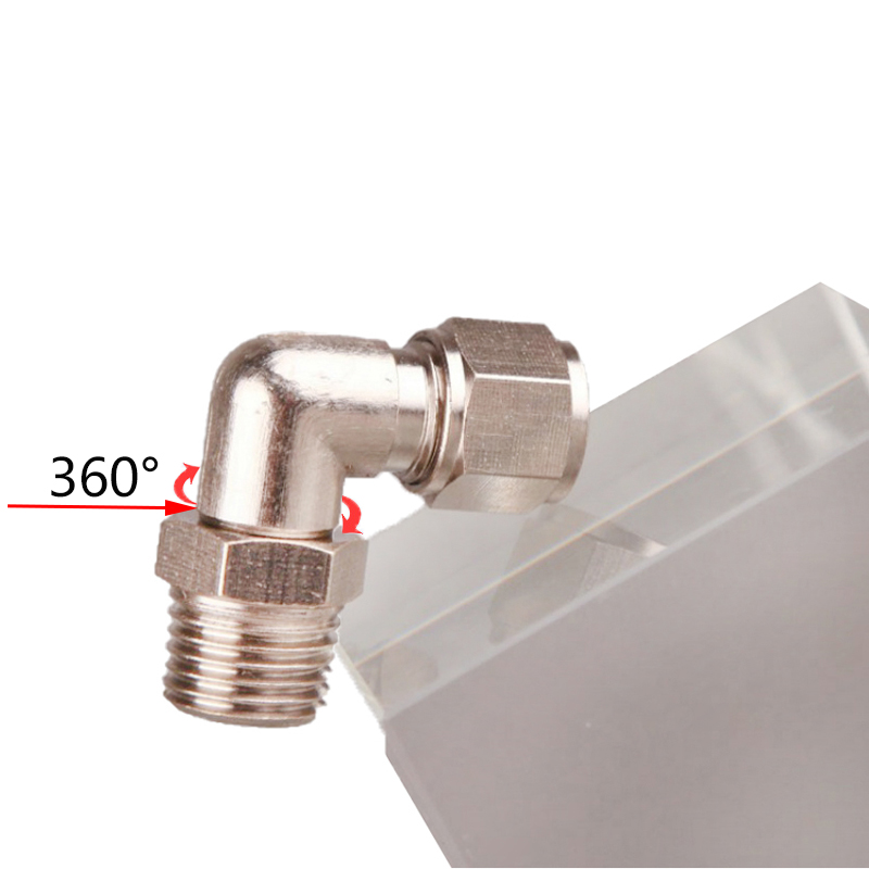 Pneumatic Rotary Fitting Elbow Push In Connector M5 1/8" 1/4" 3/8" 1/2" BSP Male Quick Twist OD Tube 4/6/8/10/12mm