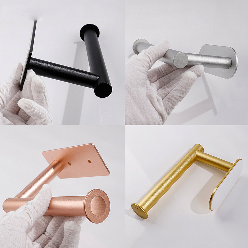 Bad zubehör Handtuch halter Roségold Papier handtuch Ring Raum Aluminium Bad Hardware Chrom Schwarz Gold