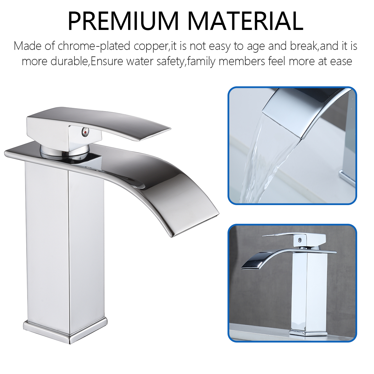 Badkamer Wastafel Kraan Waterval Badrandcombinaties Koud En Warm Water Mengkraan Messing Chroom Vanity Vessel Wastafel Kraan