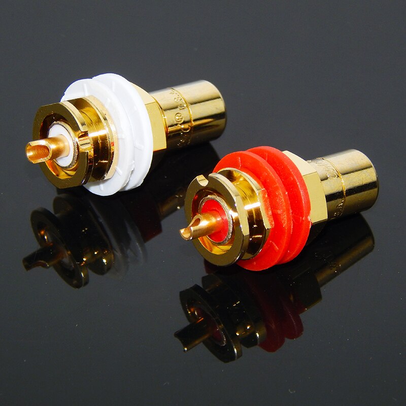 hifi cmc 816u Amplifier of gold-plated RCA socket connector for amp CD player RCA Jack plug rca cable connector