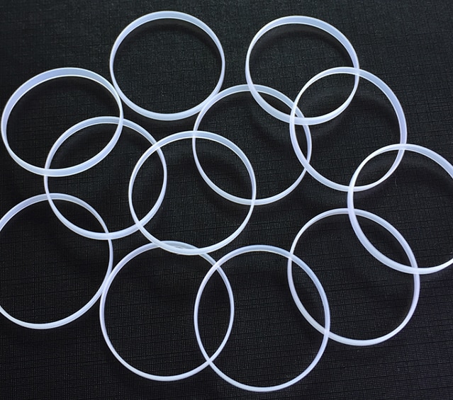 1pc 0.3mm tyk vandtæt pakning plastik i-ring til rund 0.9-1.2mm glaskrystal 16mm to 40mm