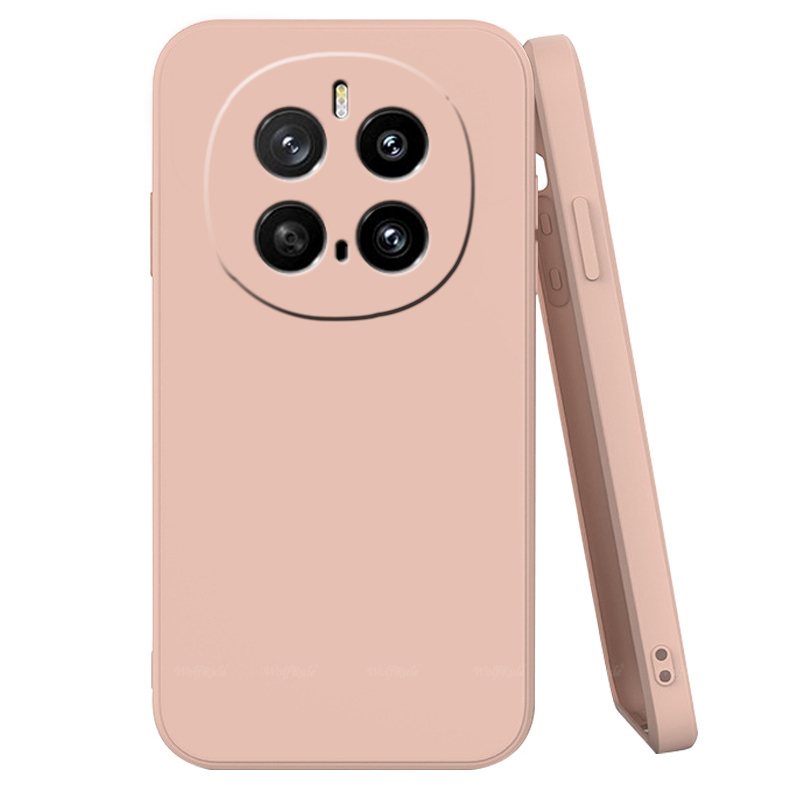 For Honor Magic 7 Pro Case Cover Huawei Honor Magic 7 Pro Capas Liquid Silicone TPU Soft Cover For Honor Magic 7 Pro Fundas: Pink