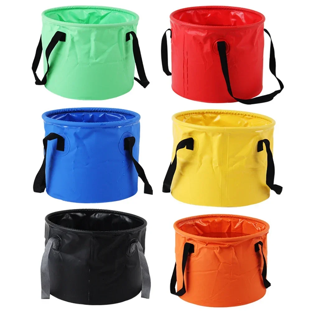 30L Reusable Storage Bucket Collapsible Bucket with Handle, Camping Water Container, Fishing, Picnic