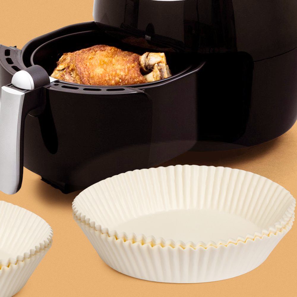 30/50PCS Paper Tray for Air Fryer Baking Silicone Oil Paper Tray Food Grade Greaseproof Oven Food Blotting Paper Baking Tool