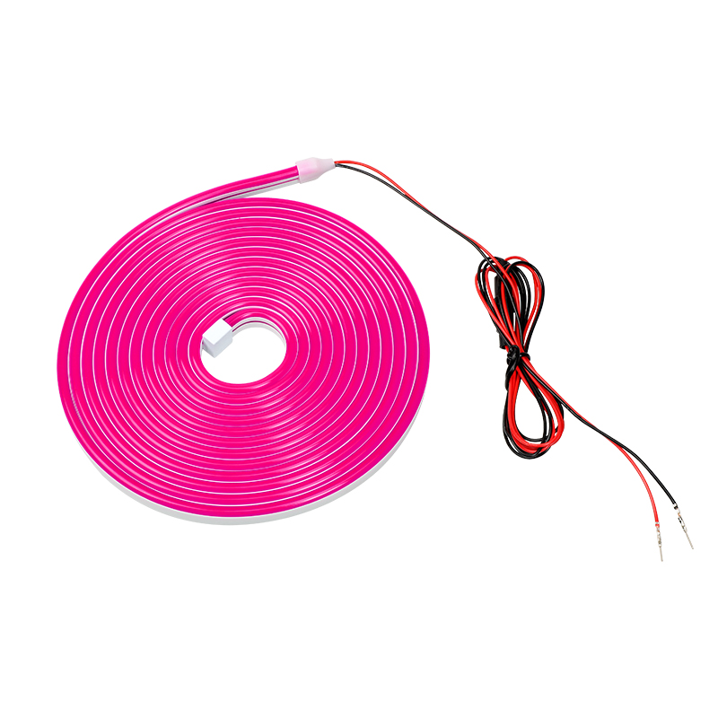 12V Auto Kofferbak Fleuren LED Strip Gemodificeerde Verlichting voor Waterdicht Flexibel Licht Universele connector Plug & Play 4m: Roze