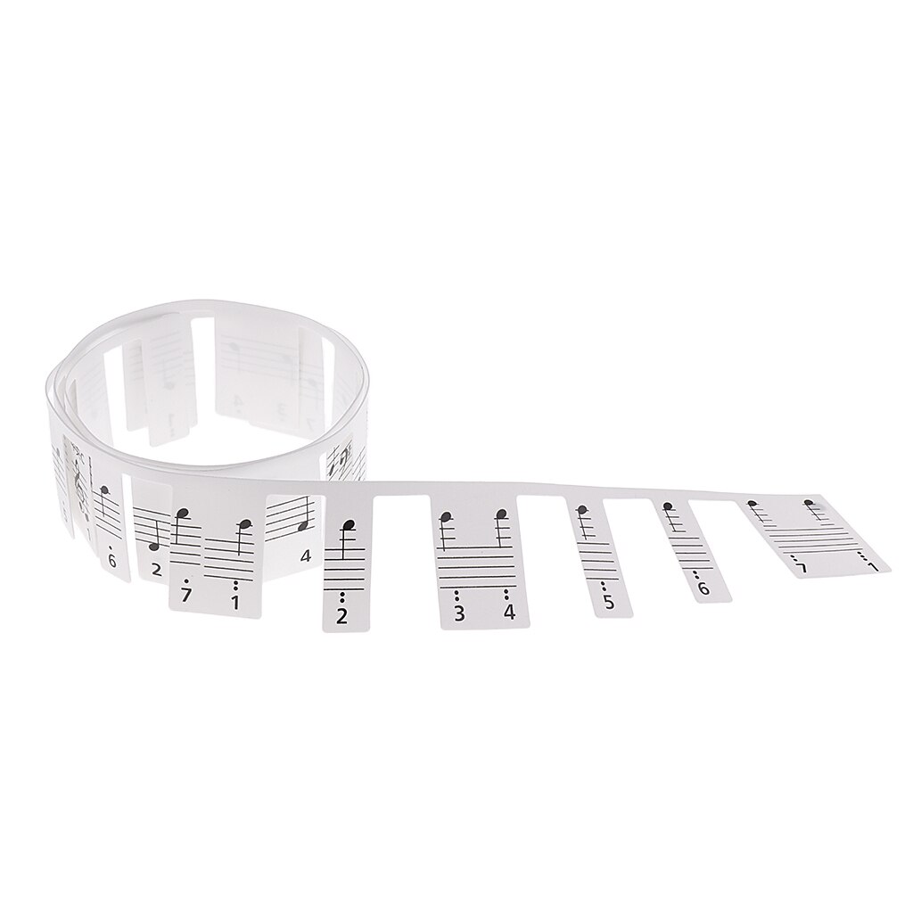 Removable Synthetic Paper Piano Keyboard Electronic Keyboard Note Label Card White