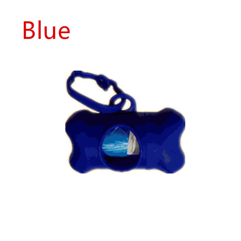 Huisdier Afvalzak Dispenser Voor Hond Afval Tas Houder Plastic Vuilniszak Dispenser Carrier Case Hond Huisdier Afval Kak Tassen: Blue