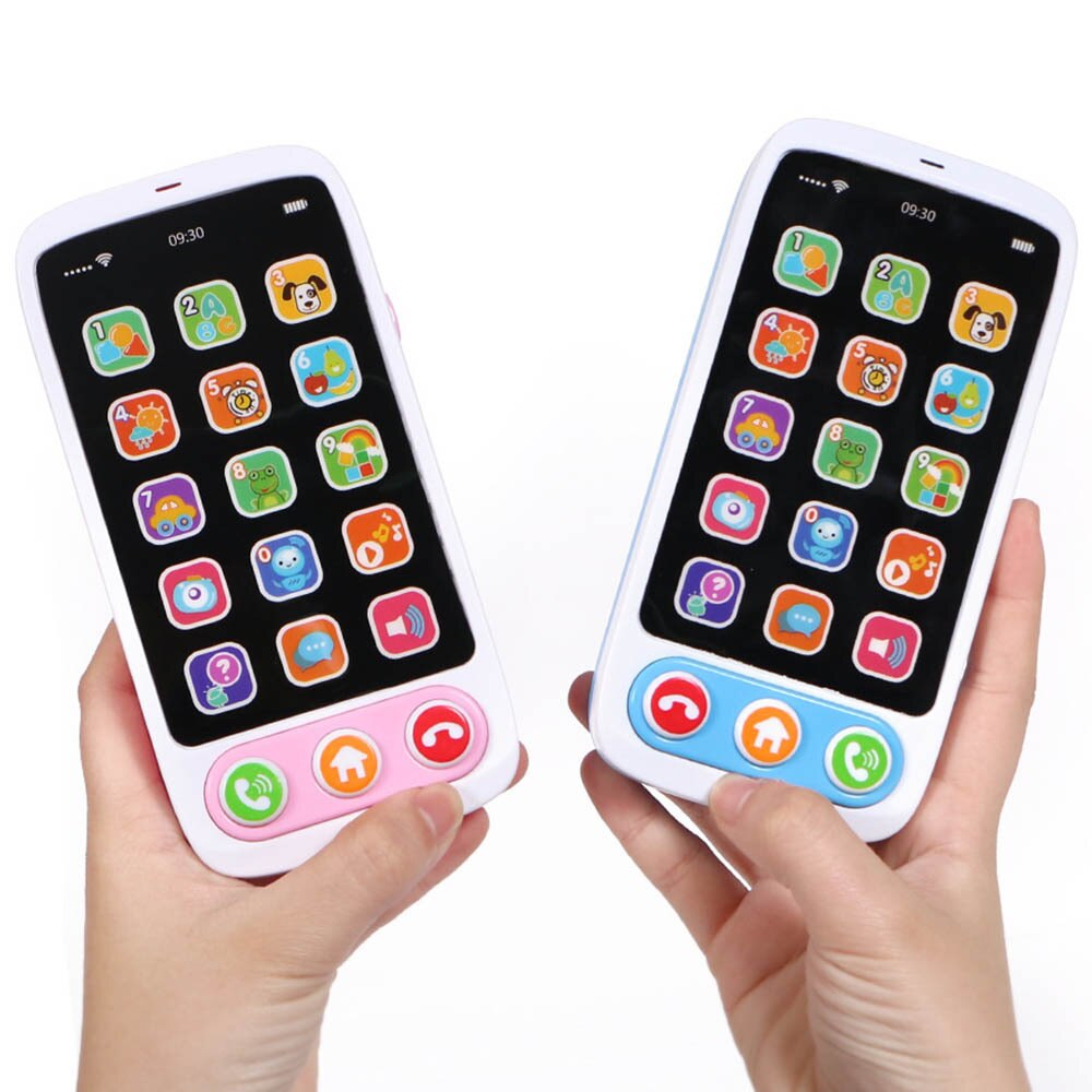 Juguete de simulación de bebé para teléfono móvil, canciones musicales de aprendizaje para teléfono móvil, juguetes educativos para niños con sonido de animales