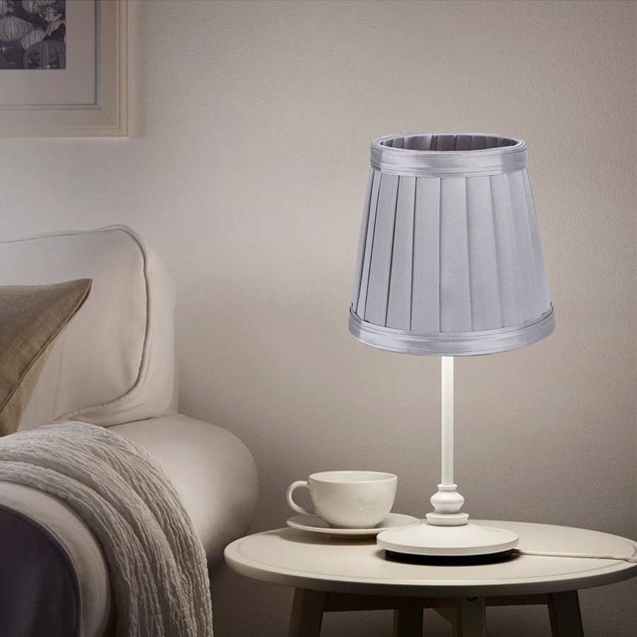 2 Abat-jour Tambour En Tissu – Pour Lampe De Table Et Suspension, Douille E27, 25x14 Cm