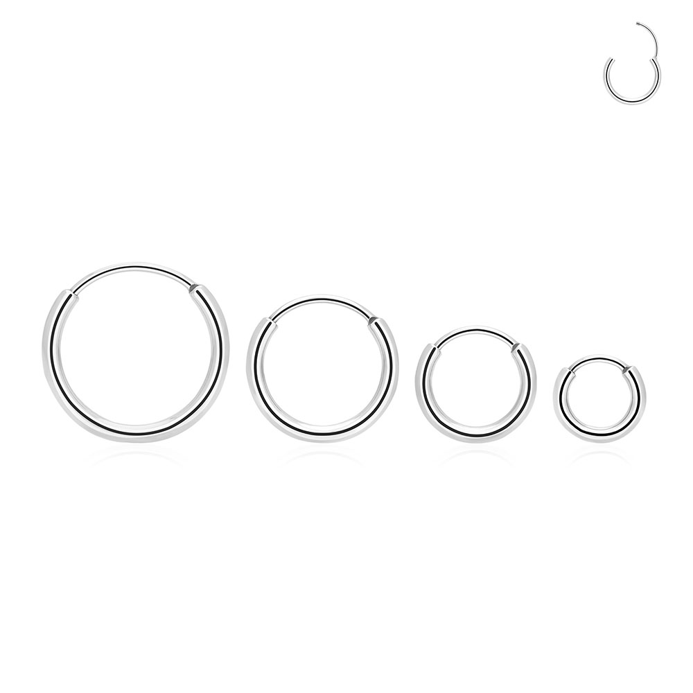 Pendientes de círculo abierto de titanio G23, pendientes simples con personalidad de aire fresco, joyería abierta para Piercing del Tragus a la para hombres y mujeres