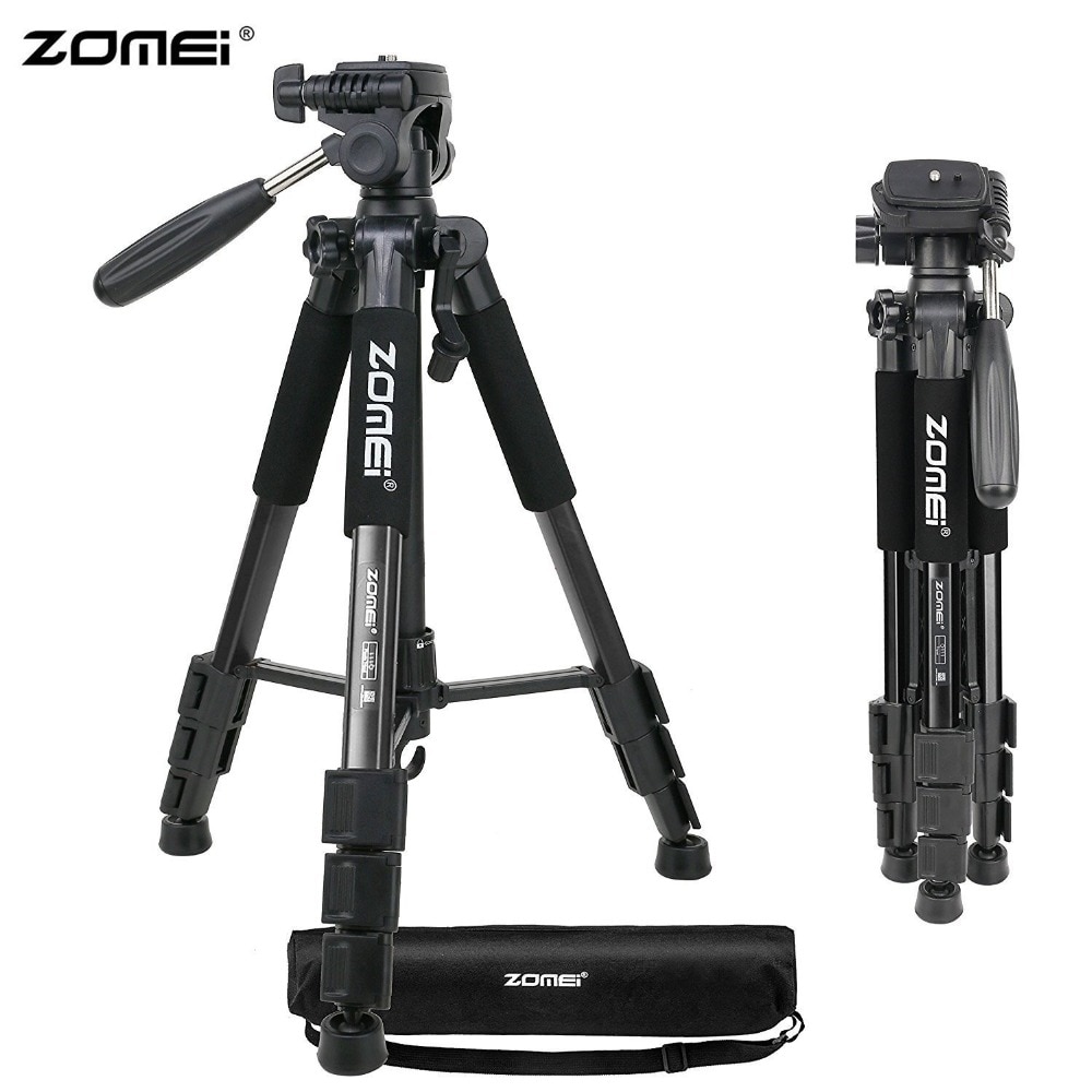 Original ZOMEI Q111 Portable Tripod Aluminum Camera Tripod for DSLR Camera Gopro Flexible Video Tripod Stand