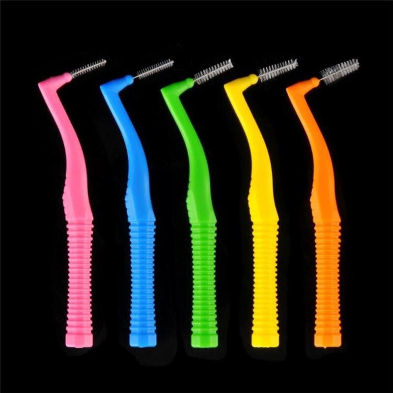 20Pcs TEPE Angle Interdental Brushes High Plastics Safety Long-term Use Between TeethBraces Tooth Brush Cleaner