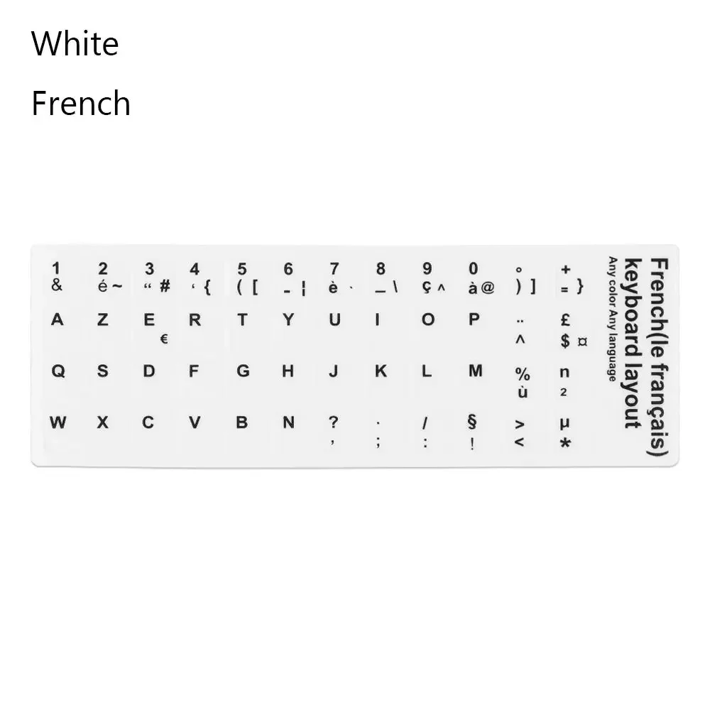 DIY Multi-language Keyboard Stickers Spanish/English/Russian/Deutsch/Arabic/Italian/Japanese Letter Replacement For Laptop PC: Brown