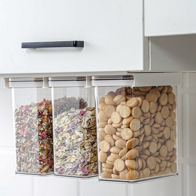 Cabinet Wall-Mounted Sealed Tank Storage Rack Coarse Grain Storage Tank Storage Rack Fresh-Keeping Box Storage Rack