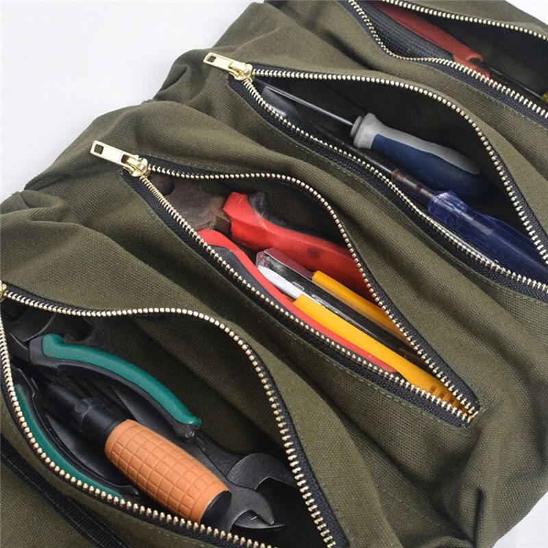 Roll Tool Multi-Purpose Tools Waterproof Roll Up Bag Wrench Roll Pouch Hanging Tool 49*29CM