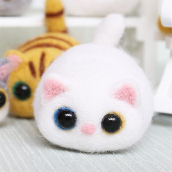 Wolle filz Jab, katze, Hand-gemacht DIY, kreative katze ei. Wolle nadel Bausatz wollfilz nadel filzen dekoration handwerk needlecra: G