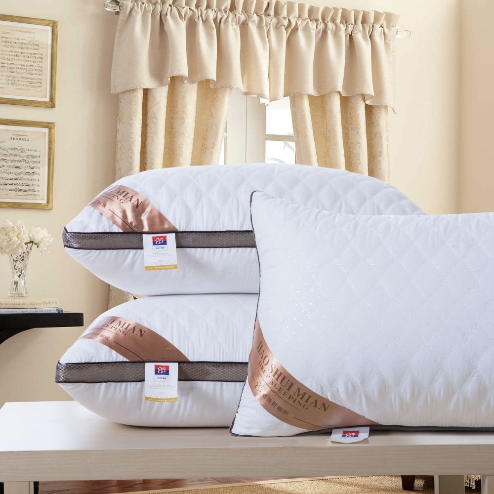 Almohada de seda de plumón estándar para Hotel, de , lavable, Super 7 estrellas, 1 Uds.