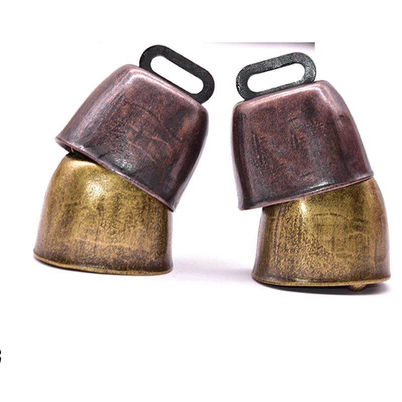 Campanas de cobre Retro para mascotas cascabeles de vaca, caballo, oveja, ganado, timbre fuerte, Crisp, extender más fuerte, prevenir la pérdida de mascotas