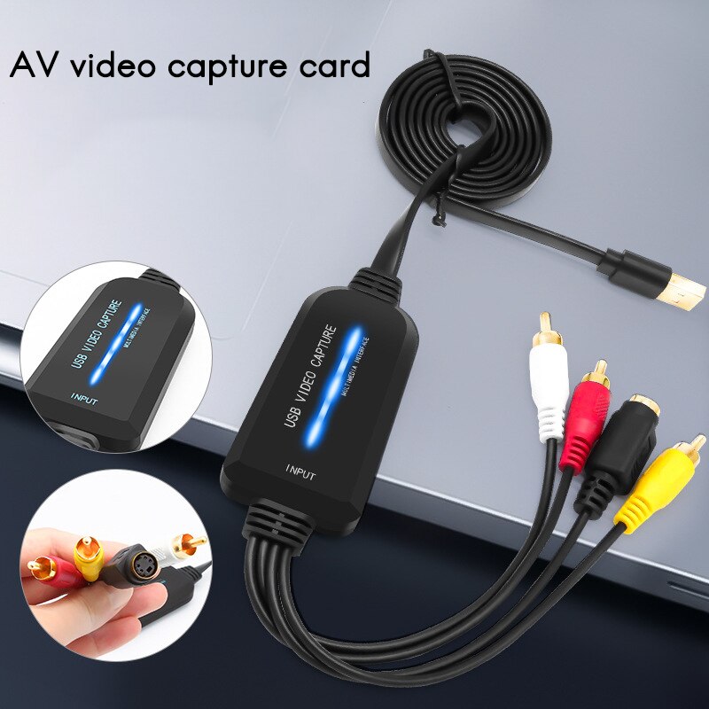 Video Capture Card Av/S Terminal Te USB2.0 Capture Card Apparaat Digitizer Voor Game Videoconferentie Capture
